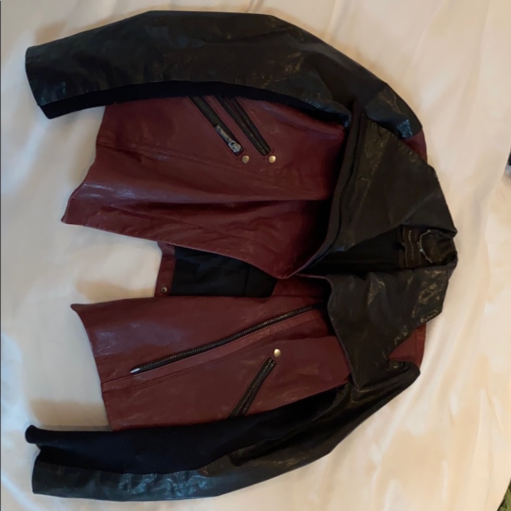 BCBG real leather jacket
